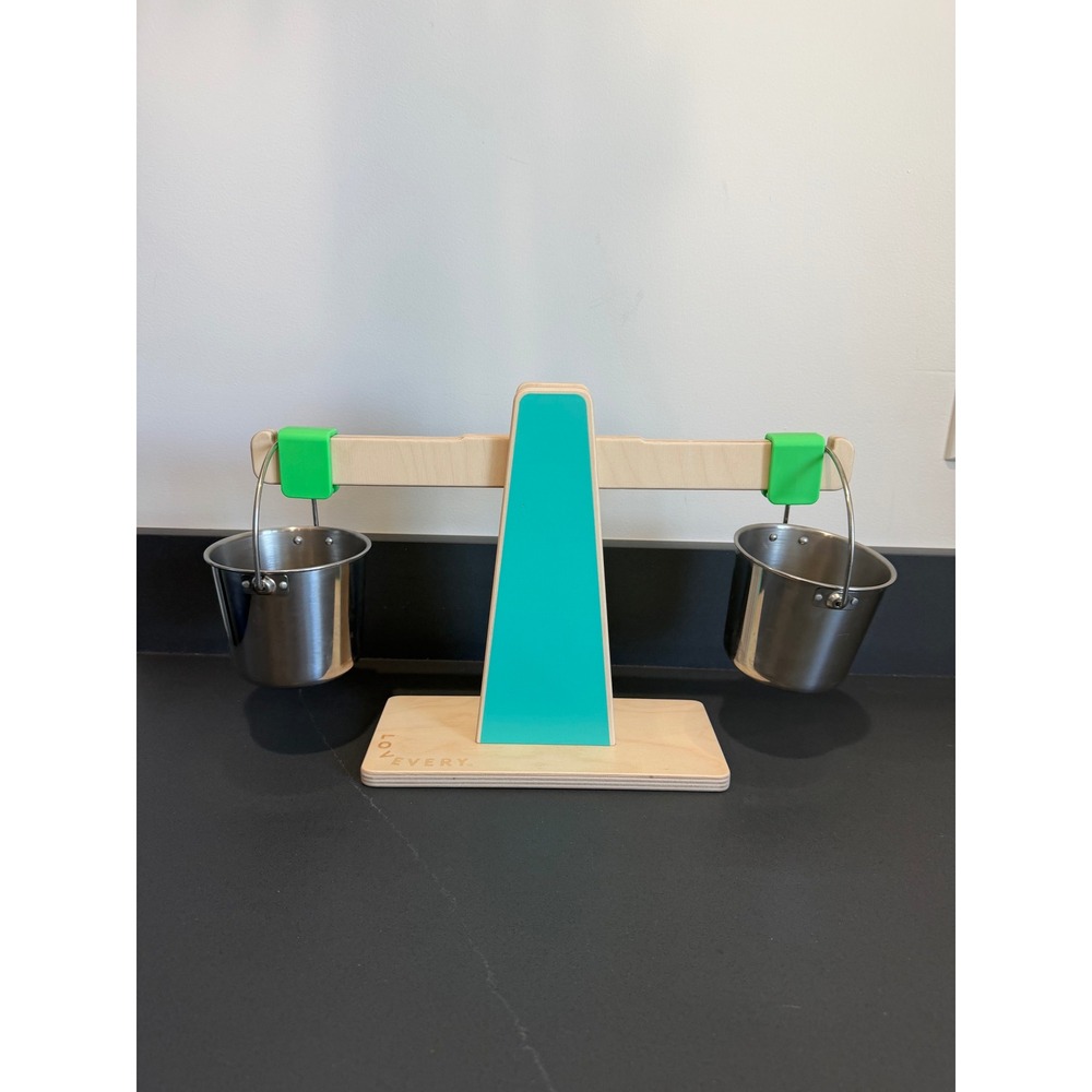 Lovevery Every Which Weigh Scale & Pails Wooden Montessori Balance Toy